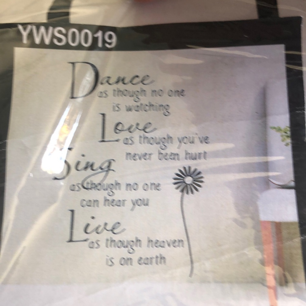 Dance Love Sing Live wall sticker